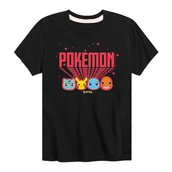 Boys 8-20 Pokemon Retro Faces Graphic Tee