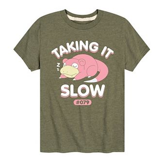 Boys 8-20 Pokemon Slowpoke Sleeping 079 Graphic Tee