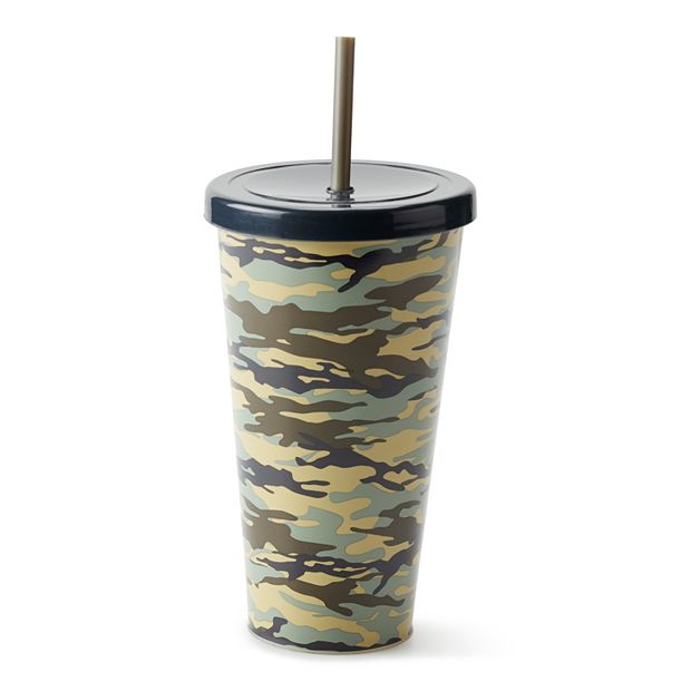 Bioworld 20-oz. Reusable Plastic Cup with Straw Camo