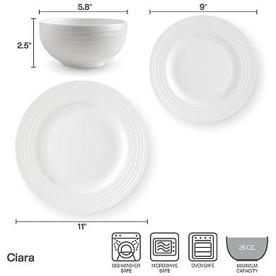 Mikasa Ciara Bone China 12-pc. Dinnerware Set
