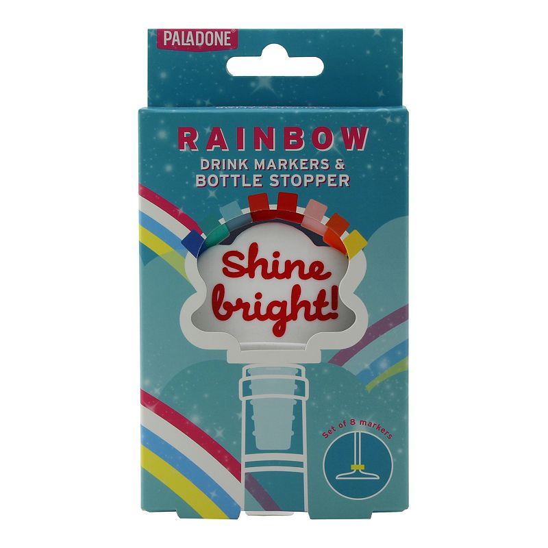 Paladone Rainbow Drinks Markers, Multicolor