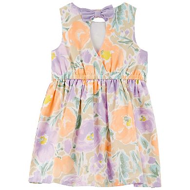 Baby & Toddler Girl Carter's Floral Easter Sateen Dress