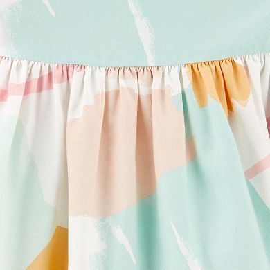 Baby & Toddler Girl Carter's Pastel Flutter Twill Dress