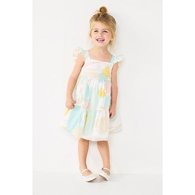 Baby & Toddler Girl Carter's Pastel Flutter Twill Dress