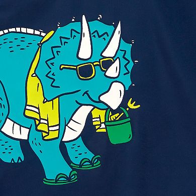 Baby Boy Carter's Dinosaur Rash Guard Top & Shorts Swim Set