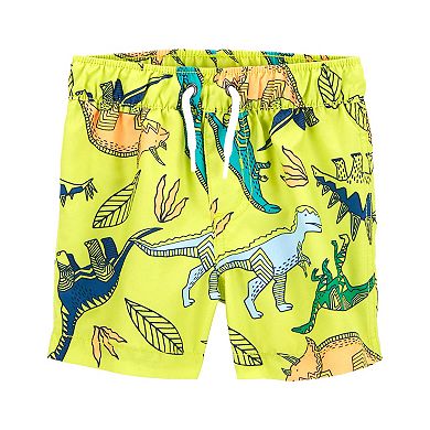 Baby Boy Carter's Dinosaur Rash Guard Top & Shorts Swim Set