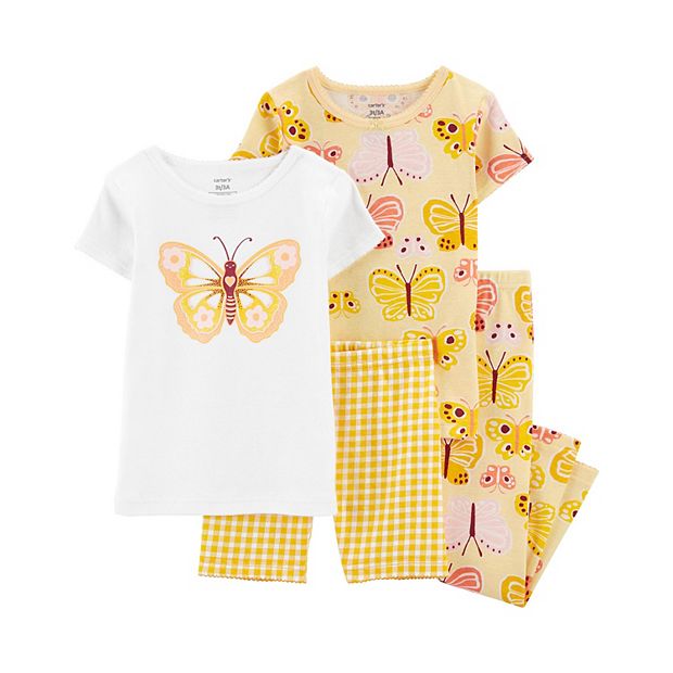 Baby Girl Carter s 4 Piece Butterfly Pajama Set