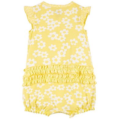 Baby Girl Carter's 1-Piece Yellow Floral Romper