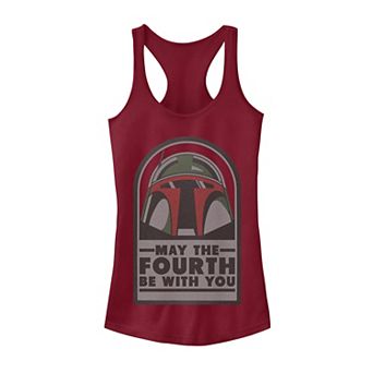 Juniors' Star Wars "May the Fourth Be With You" Boba Fett Racerback Tank Top