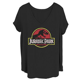 Juniors' Plus Size Jurassic Park Logo Graphic Tee