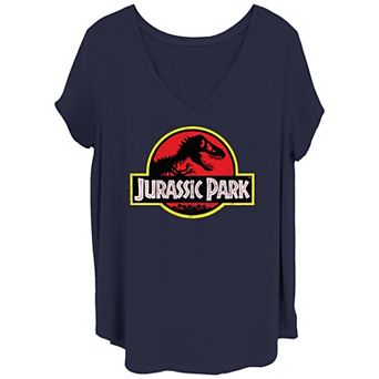 Juniors' Plus Size Jurassic Park Logo Graphic Tee