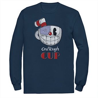 Big & Tall Cuphead One Tough Cup Black Eye Wink Tee
