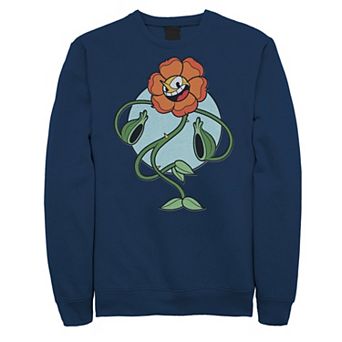 Big & Tall Cuphead Cagney Flower Pose Sweatshirt