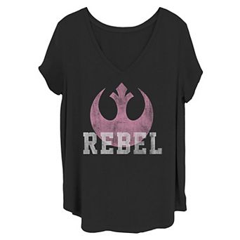 Juniors' Plus Size Star Wars The Rebels Pink Insignia Tee