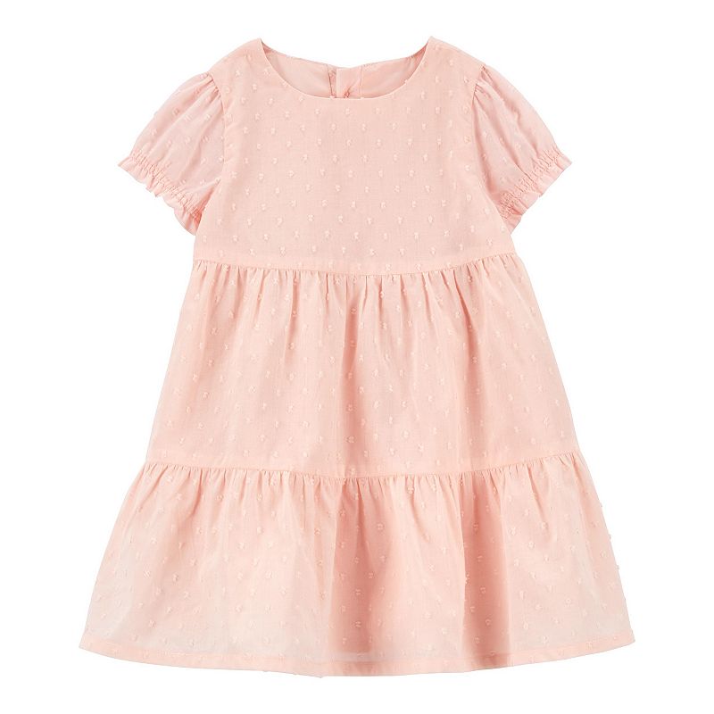 Baby Girl Carters Tiered Cotton Dress, Infant Girls, Size: Newborn, Pink