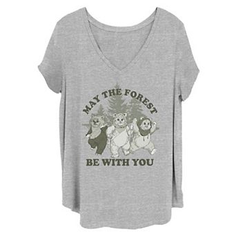 Juniors' Plus Size Star Wars "May The Forest Be With You" Tee