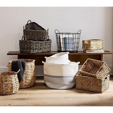 Sonoma Goods For Life® Hand Woven Water Hyacinth Basket