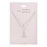 LC Lauren Conrad Two Row Cutout Witch Hat Nickel Free Pendant Necklace