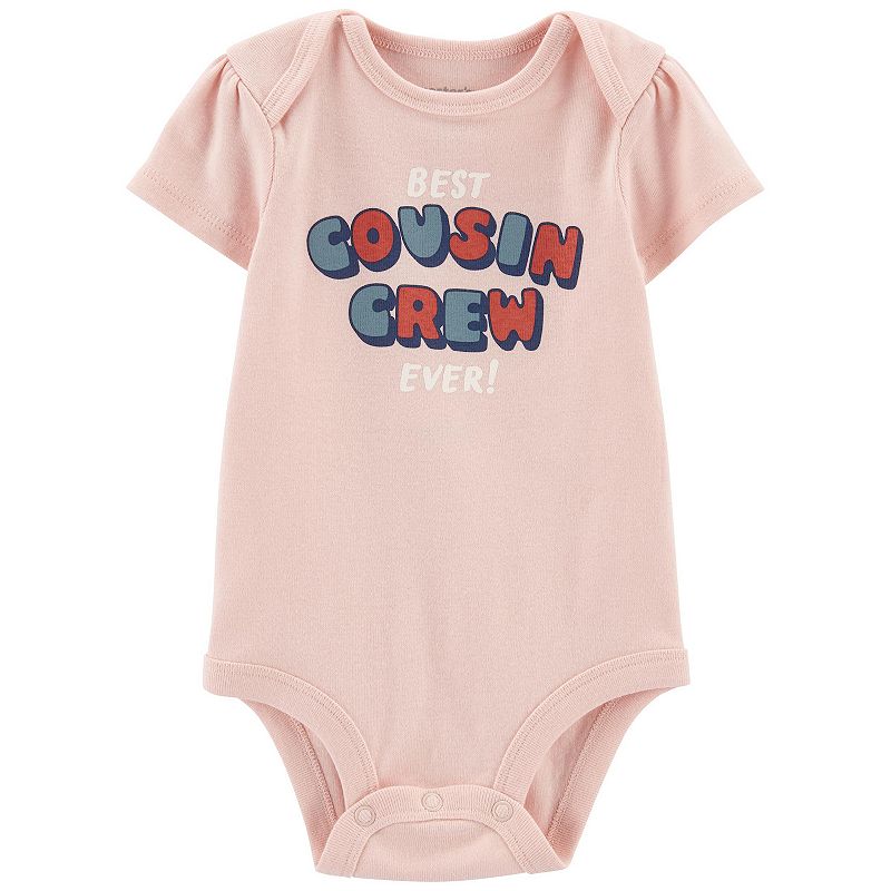 Baby Girl Carters Cousin Short-Sleeve Bodysuit, Infant Girls, Size: Newbo