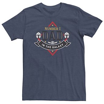 Big & Tall Star Wars The Mandalorian Grogu Number One Dad In The Galaxy Tee