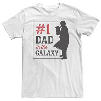 Big & Tall Star Wars The Mandalorian Mando Silhouette Number One Dad In The Galaxy Tee
