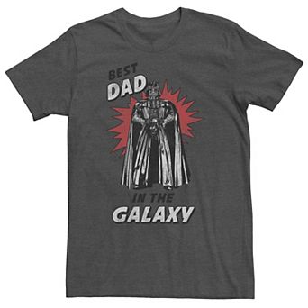 Big & Tall Star Wars Father's Day Best Dad In The Galaxy Vintage Vader Tee