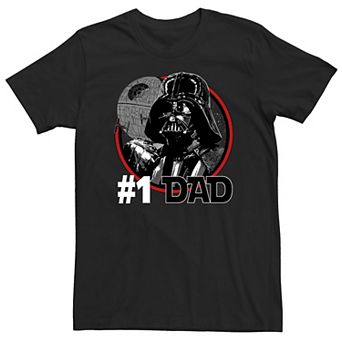 Big & Tall Star Wars Darth Vader #1 Dad Death Star Tee