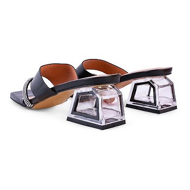 London Rag Gofly Women's Clear Heel Sandals