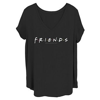 Juniors' Plus Size Friends Classic Logo Tee