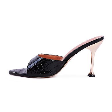 London Rag French Cut Women's Textured Heels