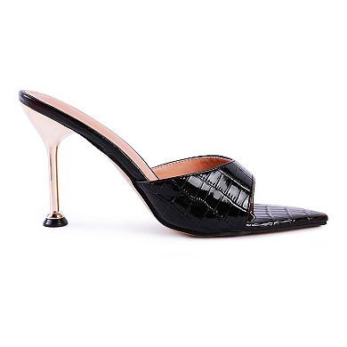 London Rag French Cut Women's Textured Heels