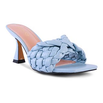 London Rag Celie Women's Woven Strap Heeled Sandals