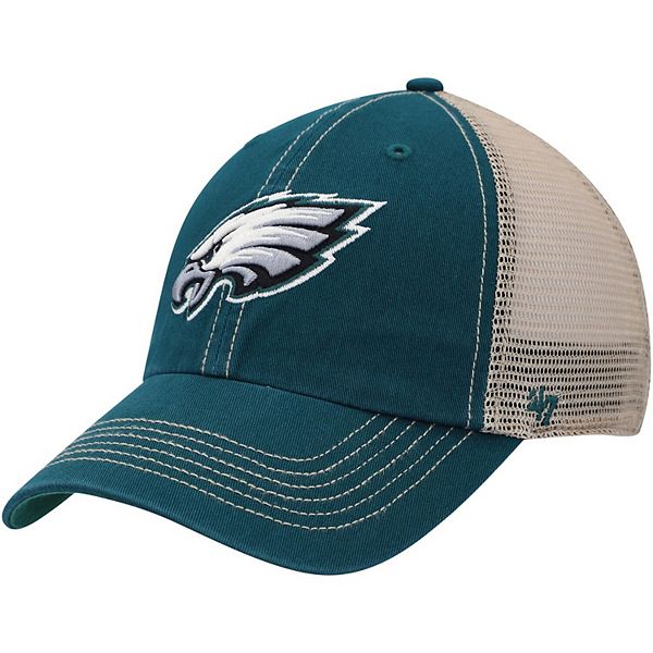 Men's '47 Midnight Green/Natural Philadelphia Eagles Trawler Trucker Clean  Up Snapback Hat