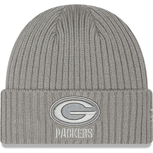 Green Bay Packers New Era Core Classic Cuffed Knit Hat - Gray