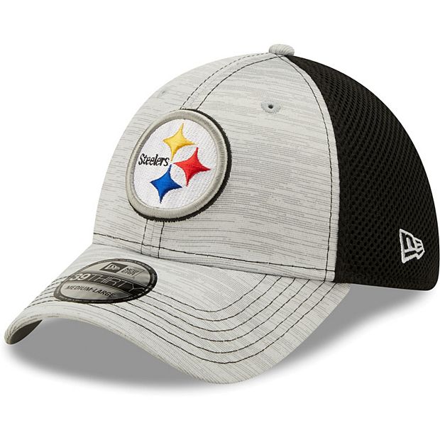 Men's Pittsburgh Steelers New Era White Team White Out 39THIRTY Flex Hat