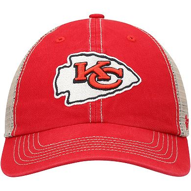 Men's '47 Red/Natural Kansas City Chiefs Trawler Trucker Clean Up Snapback Hat