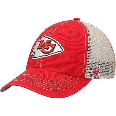 Men's '47 Red/Natural Kansas City Chiefs Trawler Trucker Clean Up Snapback Hat