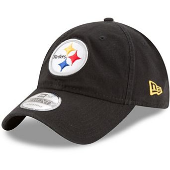 Men's New Era Black Pittsburgh Steelers Logo Core Classic 2.0 9TWENTY Adjustable Hat