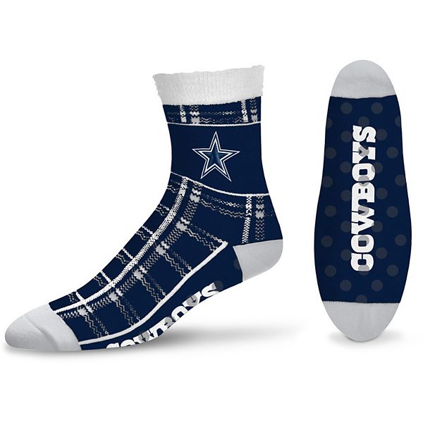 Officially Licensed NFL Dallas Cowboys Breakout Premium Crew Socks, Size Large/XL | for Bare Feet