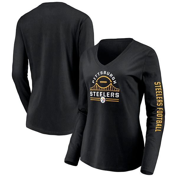 Fanatics Steelers Men's Long Sleeve Black & Yellow T-Shirt - XL