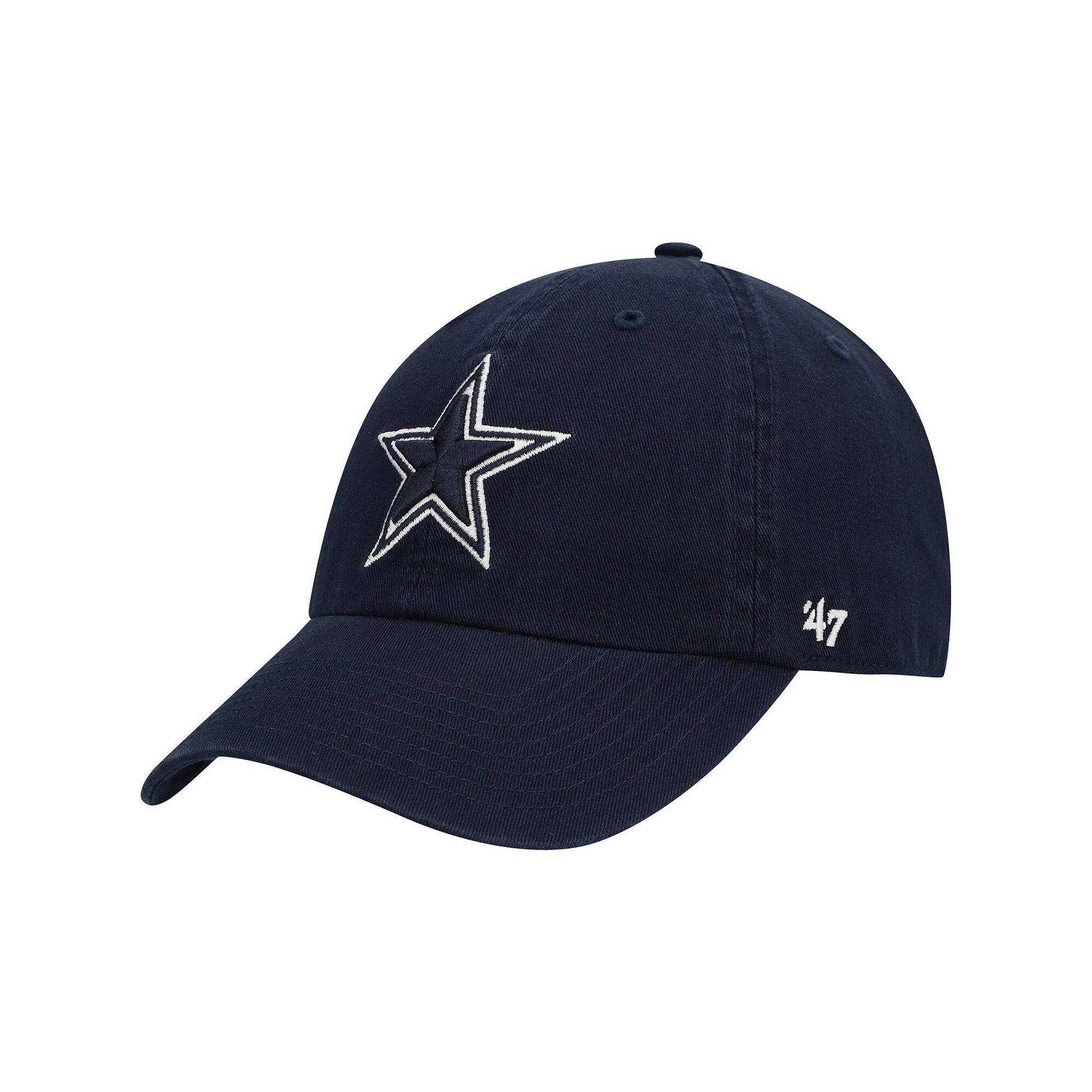 Mens 47 Navy Dallas Cowboys Primary Clean Up Adjustable Hat, Blue