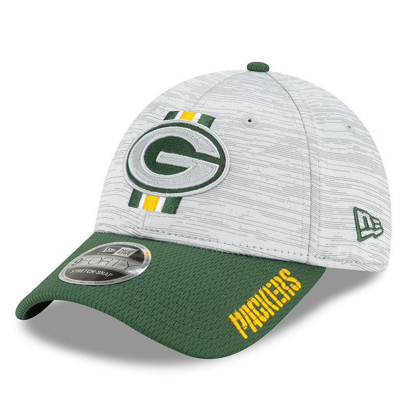 Mens New Era Gray/Green Green Bay Packers 2021 NFL Training Camp Official 