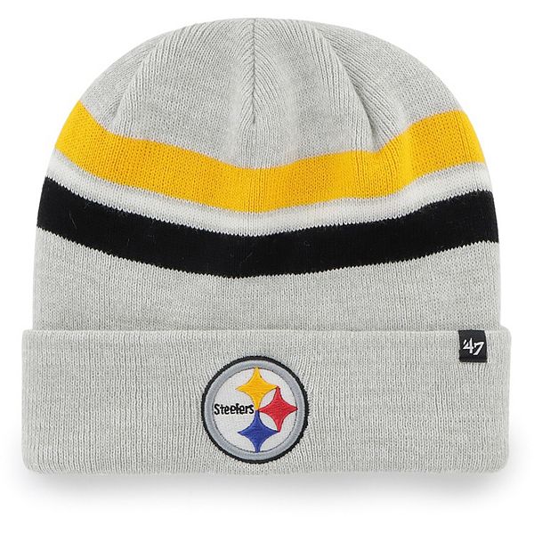 Men's '47 Gray Pittsburgh Steelers Monhegan Cuffed Knit Hat