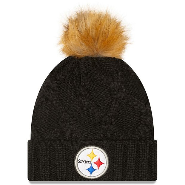 New Era Men's Pittsburgh Steelers Black Cheer Knit Beanie