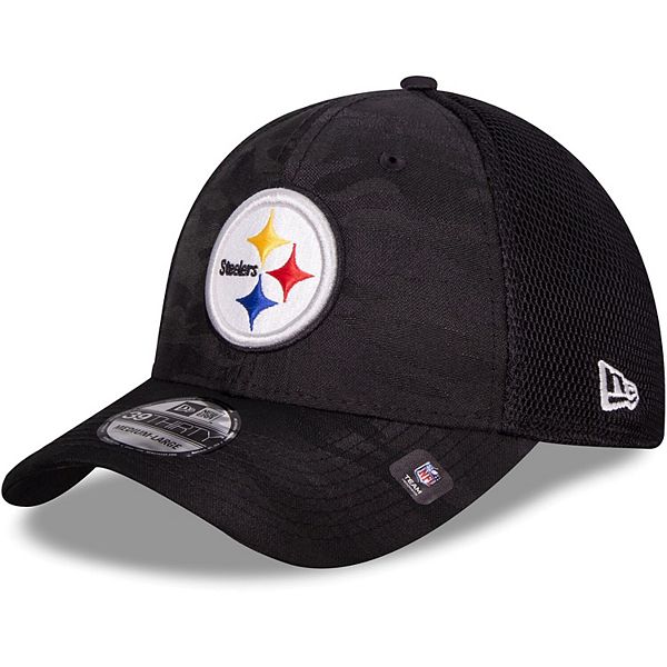 New Era Pittsburgh Steelers Black 9Forty A Frame Trucker Snapback Hat, CURVED HATS, CAPS