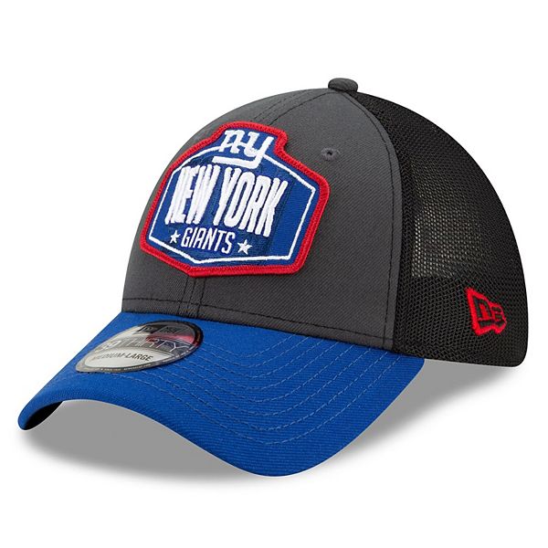 Men's New Era Graphite/Royal New York Giants 2021 NFL Draft Trucker ...