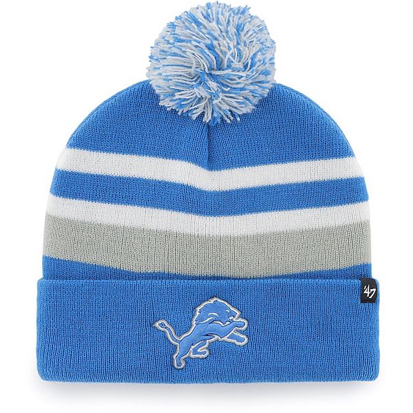 47 Mens Brand Detroit Lions Cuffed Knit Hat One Size Fits All 