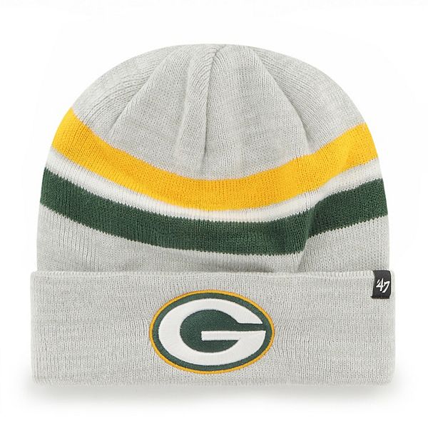 Men's '47 Gray Green Bay Packers Monhegan Cuffed Knit Hat
