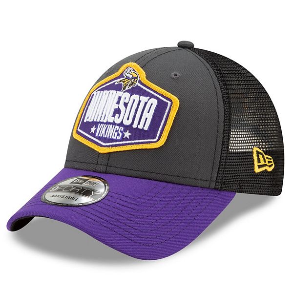 New Era Curved Brim 9FORTY The League Minnesota Vikings NFL Purple  Adjustable Cap: