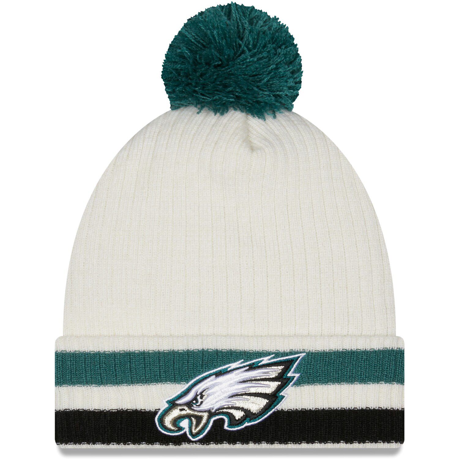 Men's New Era Black New York Jets Dispatch Cuffed Knit Hat With Pom